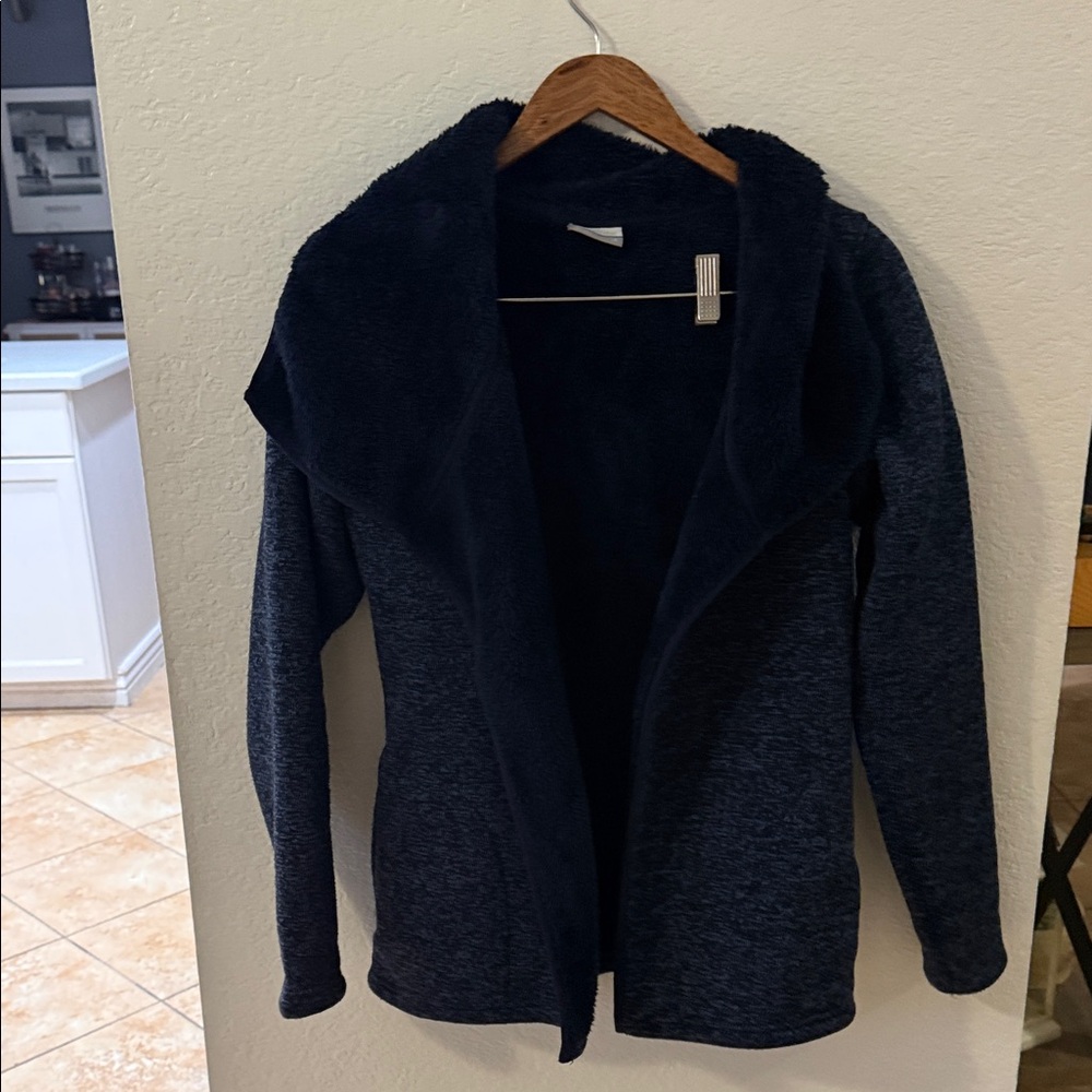 Columbia Navy Plush-Lined Open Jacket